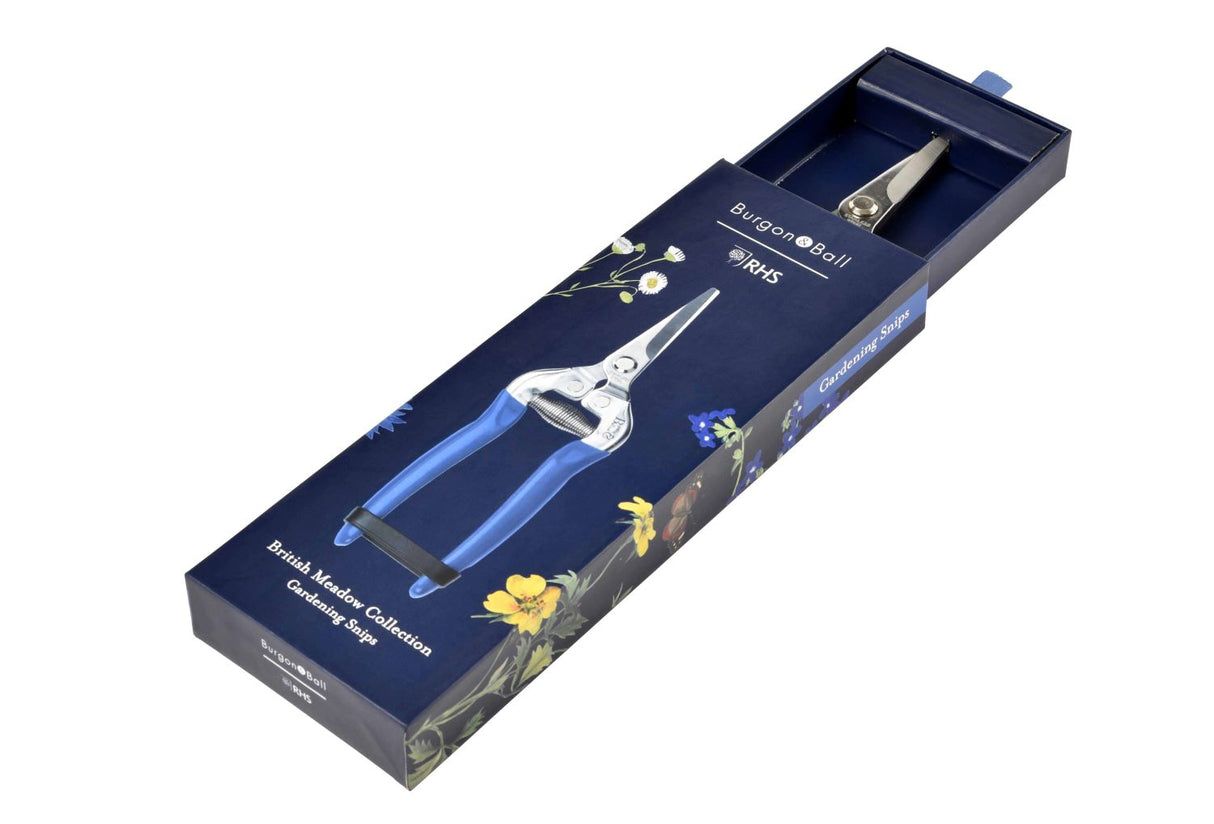 Gardening shears in a branded box on a white background