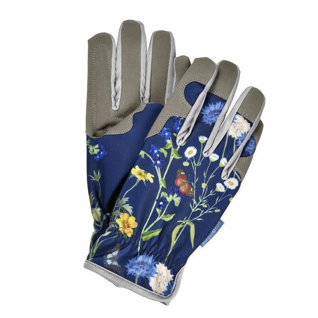 Gloves with floral design on a white background