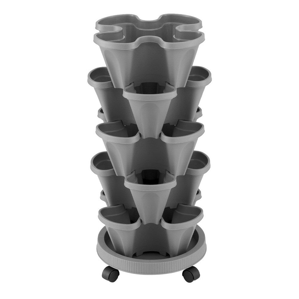 Green Fingers 5-Tier Vertical Planter – Grey