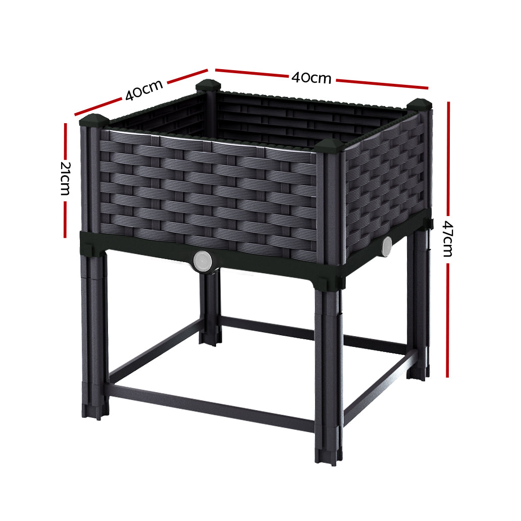 Green Fingers Raised Garden Bed Planter Box -40x40x23cm