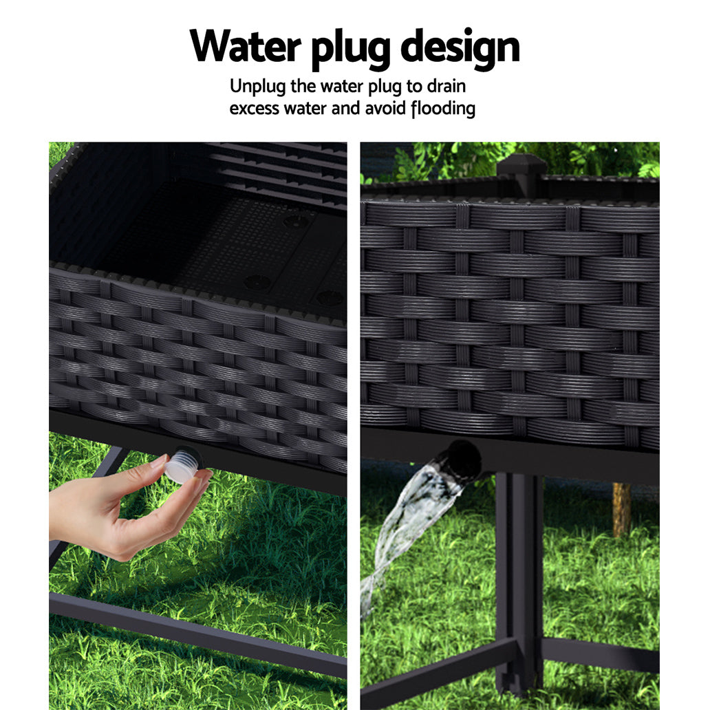 Green Fingers Raised Garden Bed Planter Box -40x40x23cm