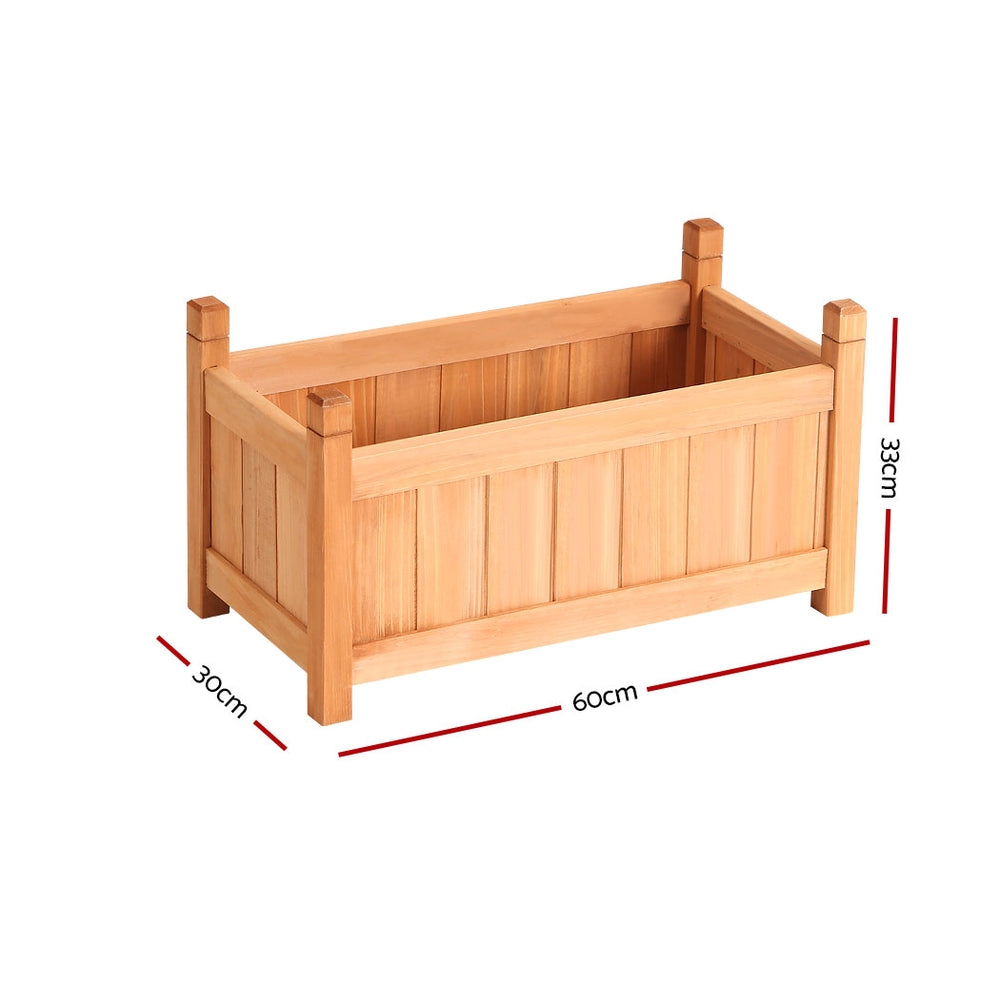 wooden planter box dimensions