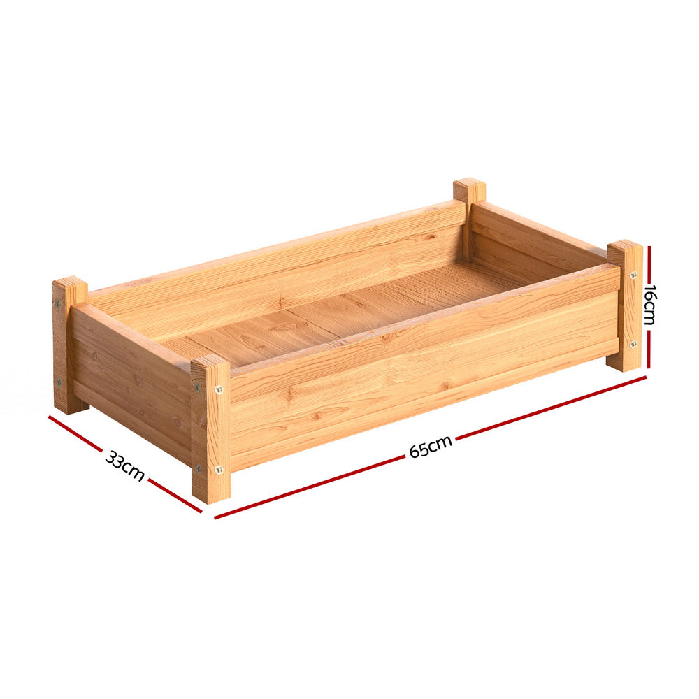 Green Fingers Raised Garden Bed – Fir Wood (65x33x16cm)