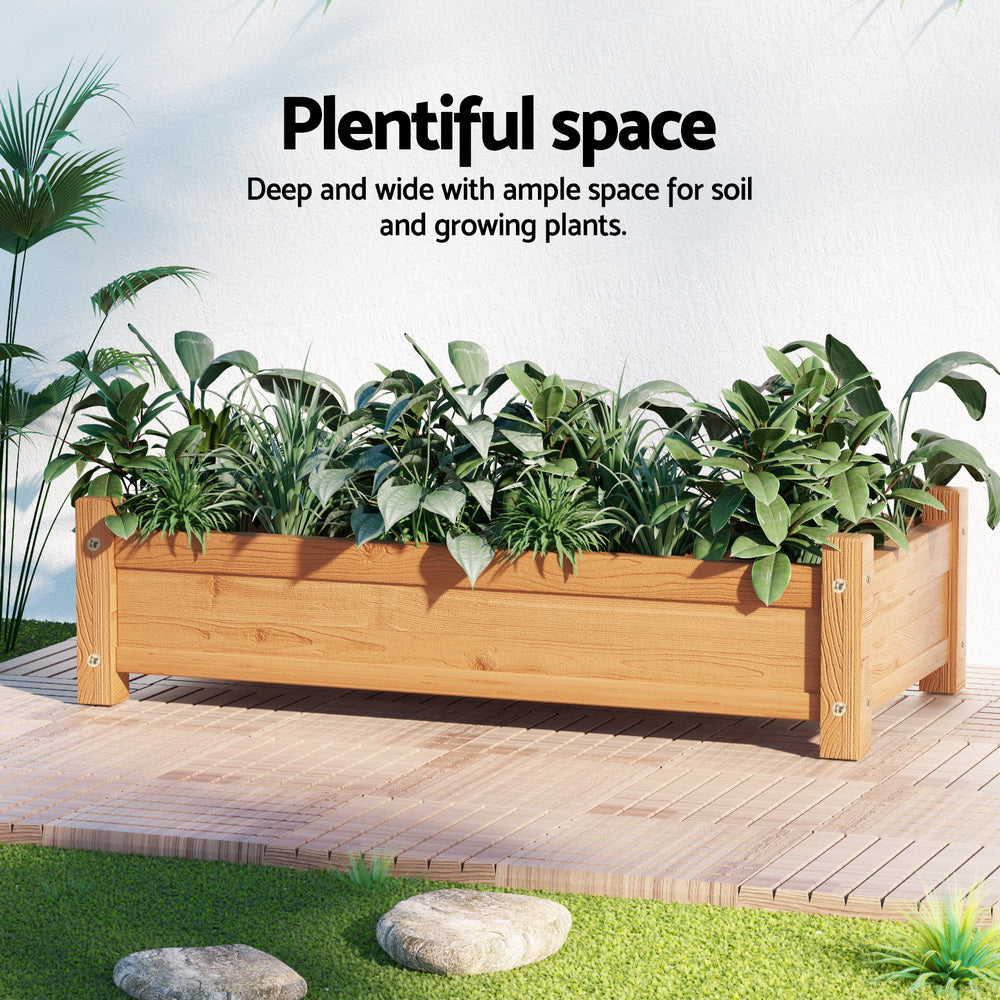 Green Fingers Raised Garden Bed – Fir Wood (65x33x16cm)