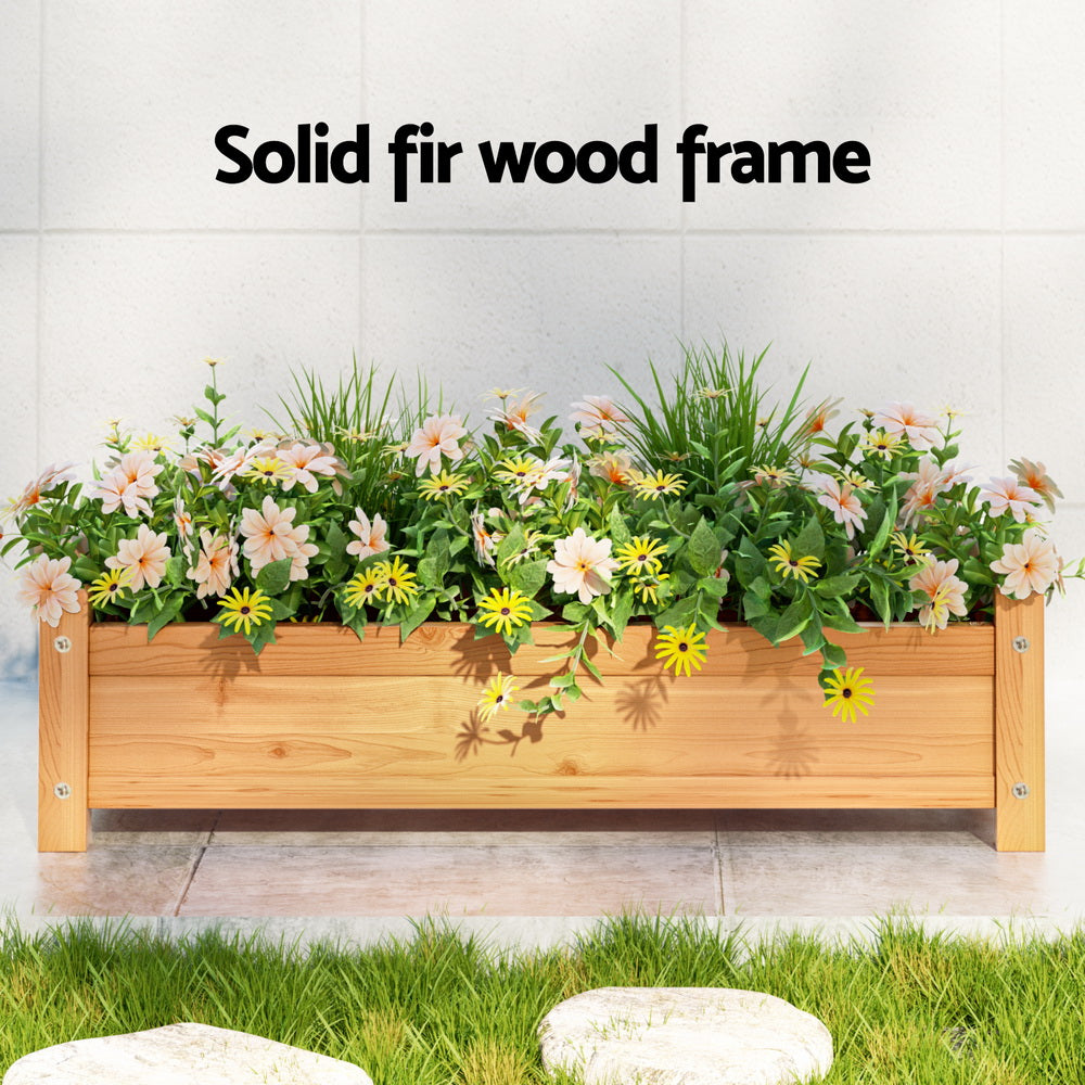 Green Fingers Raised Garden Bed – Fir Wood (65x33x16cm)