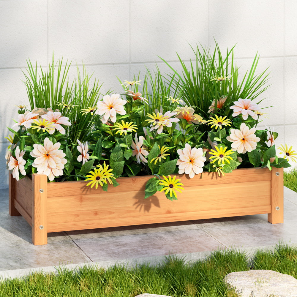 Green Fingers Raised Garden Bed – Fir Wood (65x33x16cm)