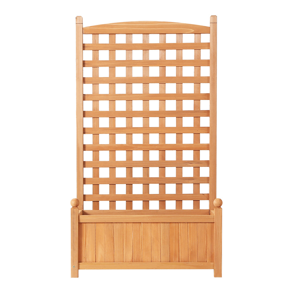 Green Fingers Raised Garden Bed Wooden 64x35x115cm Planter with Trellis