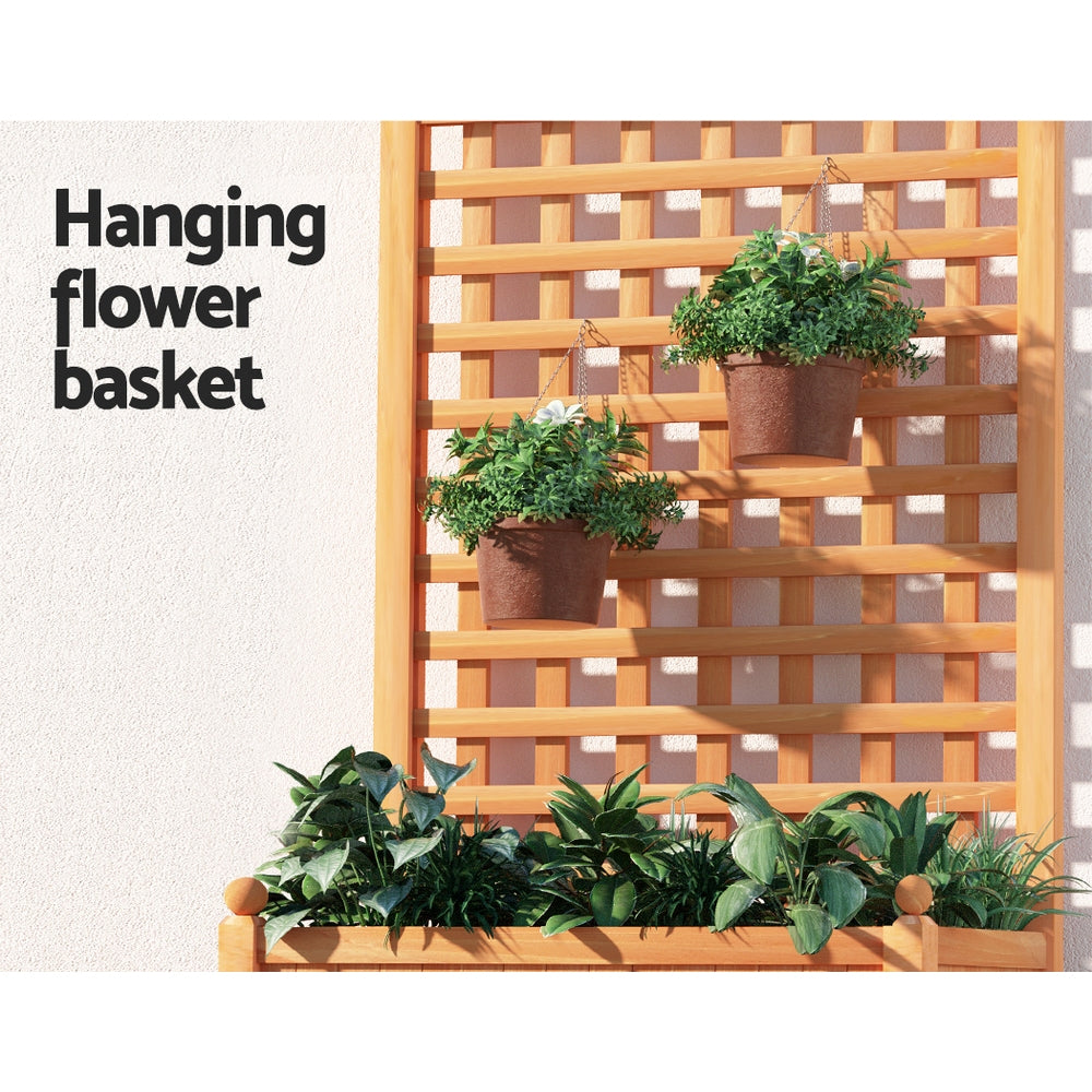 Wooden Trelise with hanging pots