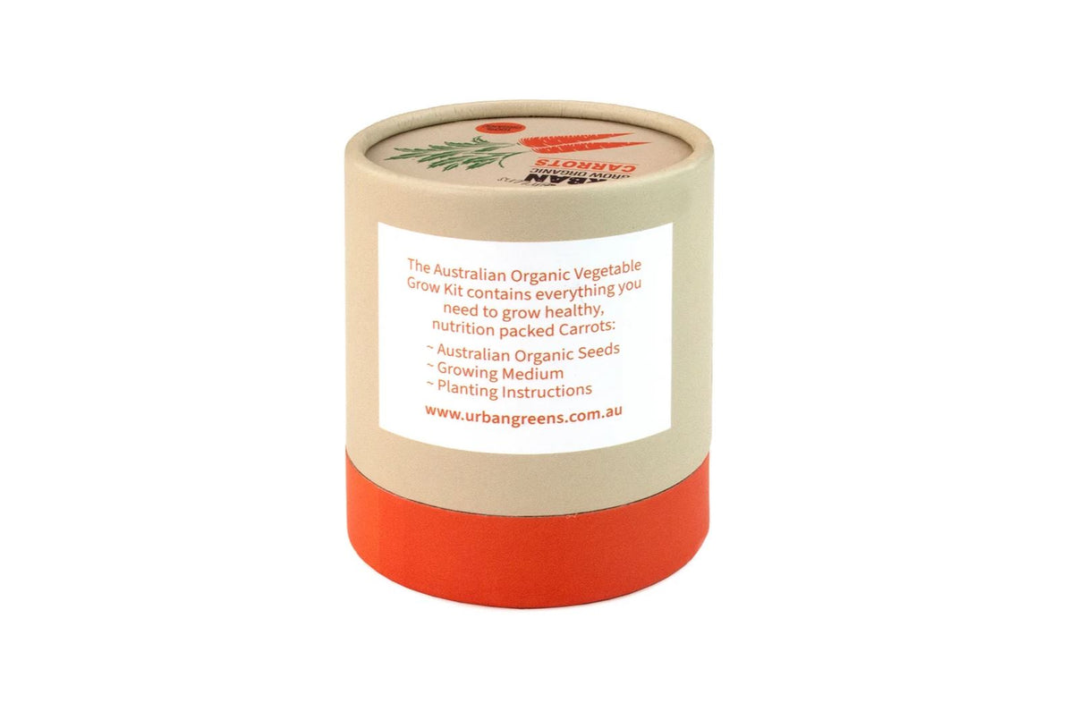 Container with information on seeds on a white background