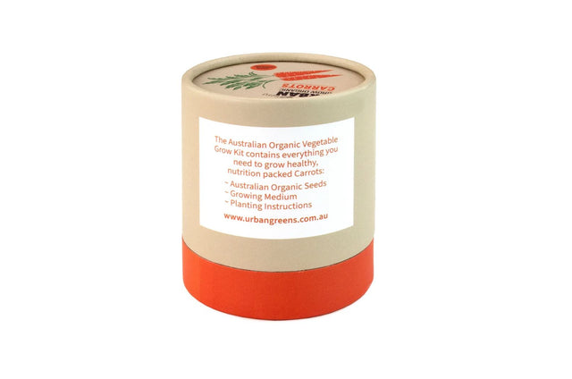 Container with information on seeds on a white background