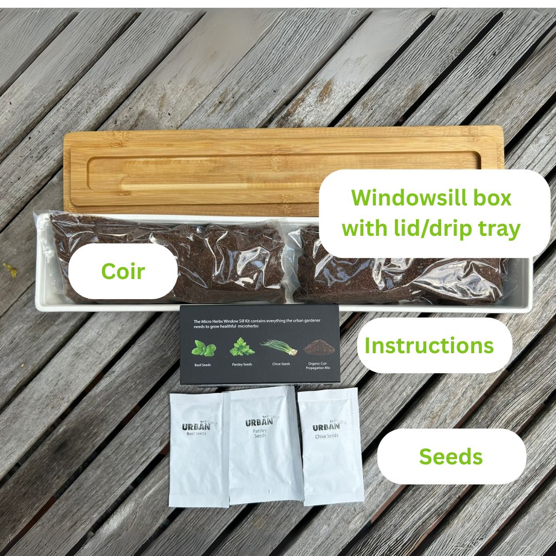 Micro Herbs kit items seeds instructions and propagation mix
