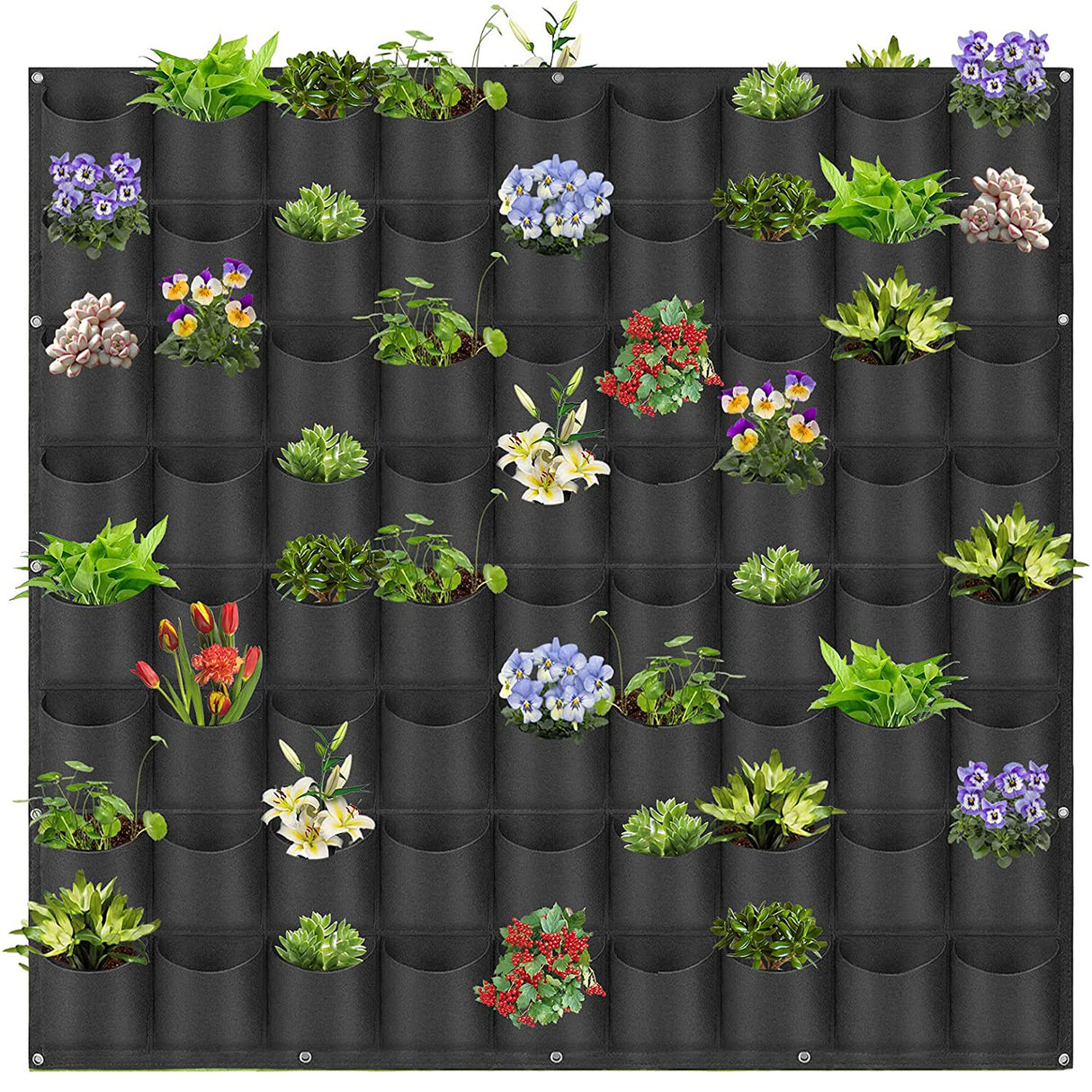 72 Pockets Wall Hanging Planter, Grow Bag and Vertical Garden