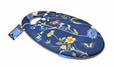 Floral-patterned kneeling cushion for gardening on a white background