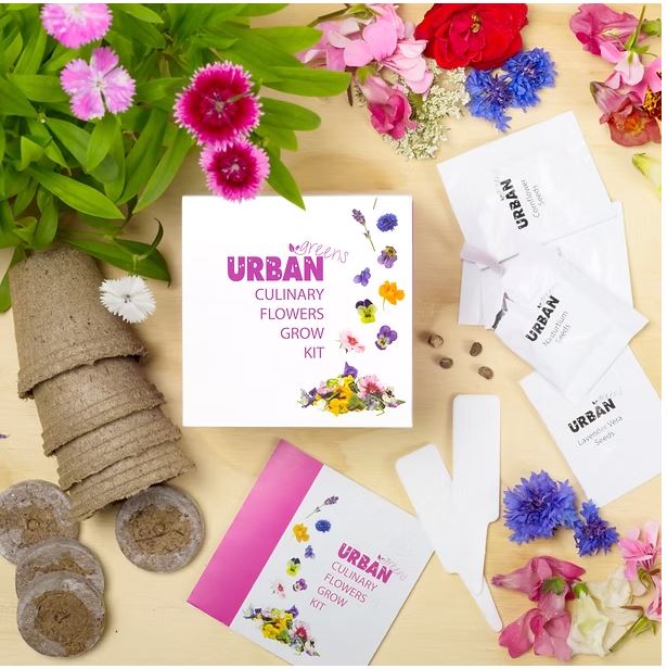 Urban Greens Garden Starter Kit - Culinary Flowers Edible Flower Grow Kit