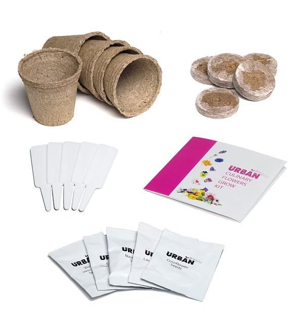 Urban Greens Garden Starter Kit - Culinary Flowers Edible Flower Grow Kit