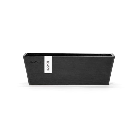 EcoPots Bruges Windowsill Planter and Tray Set - Dark Grey