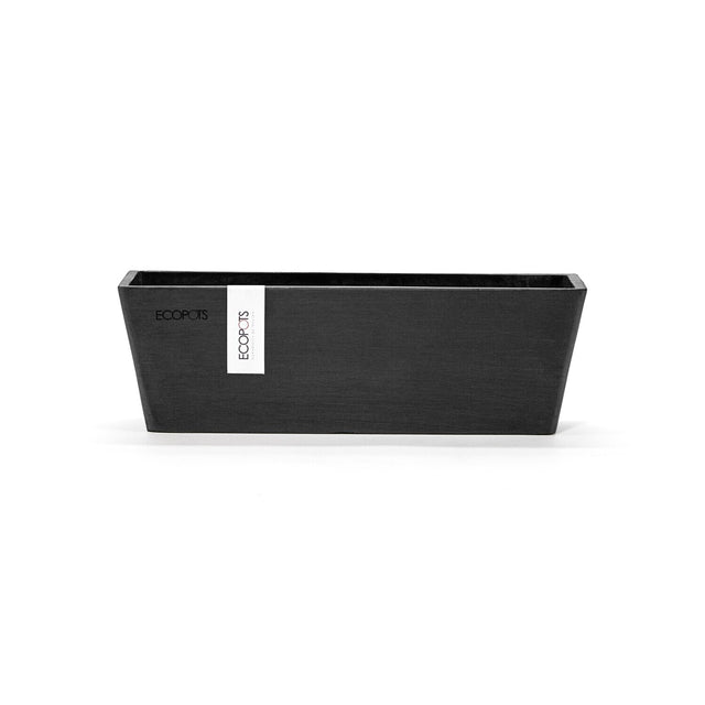 EcoPots Bruges 25 Planter and Tray Set - Dark Grey
