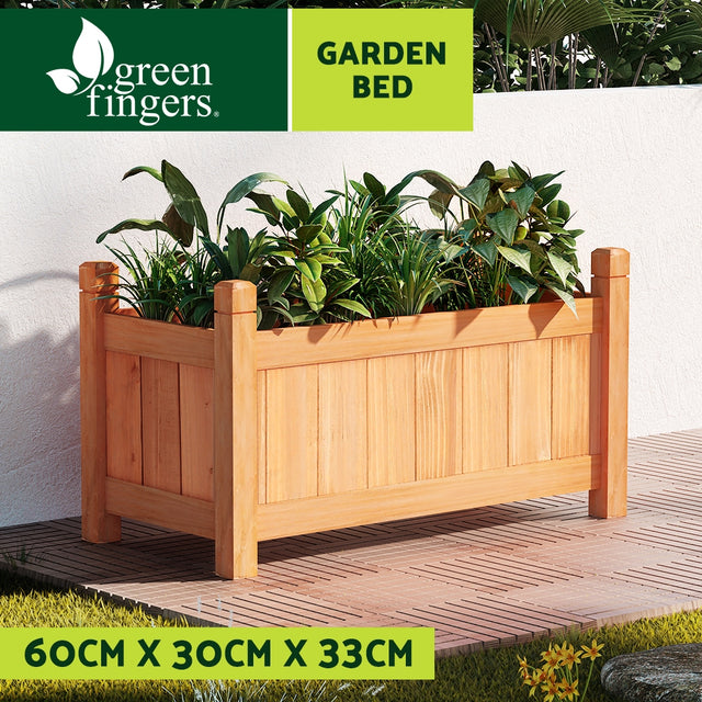 green fingers wooden planter box and dimensions