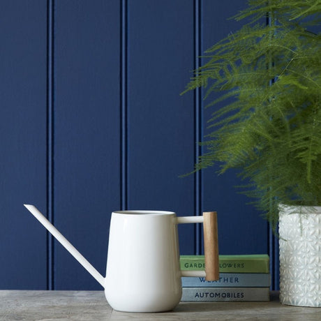 0.7L Indoor Watering Can with Wooden Handle - Stone White
