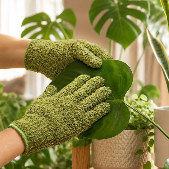 Urban Greens Plant Dusting Gloves - Microfibre Indoor Plant Leaf Care Gloves