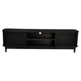 160cm Ribbed Black Entertainment Unit/TV Unit by Dreamo