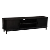 160cm Ribbed Black Entertainment Unit/TV Unit by Dreamo