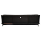 160cm Ribbed Black Entertainment Unit/TV Unit by Dreamo