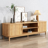 160cm Ribbed Natural Entertainment Unit/TV Unit by Dreamo