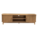 160cm Ribbed Natural Entertainment Unit/TV Unit by Dreamo