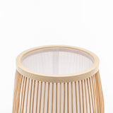 Natural Woven Bamboo Cylinder Table Lamp - Light Shade Boho Tropical Coastal