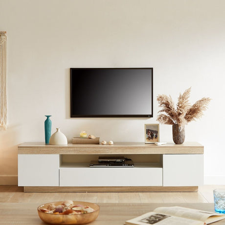 Ashley Coastal White Wooden TV Cabinet Entertainment Unit