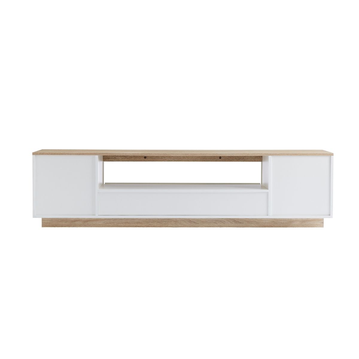 Ashley Coastal White Wooden TV Cabinet Entertainment Unit