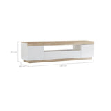 Ashley Coastal White Wooden TV Cabinet Entertainment Unit